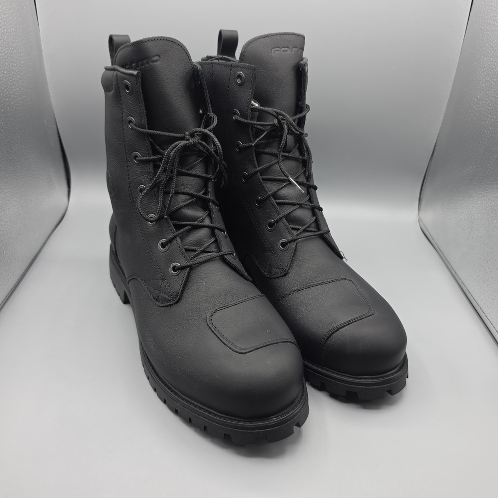 Forma Legacy Dry Motorcycle Boots Mens 47 Black Leather Waterproof Combat Zipper